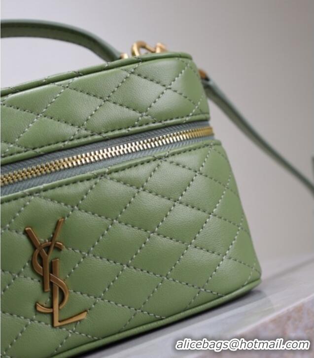 Buy Cheap Saint Laurent Gaby Vanity Bag in Quilted Lambskin 766731 Avocado Green 2025