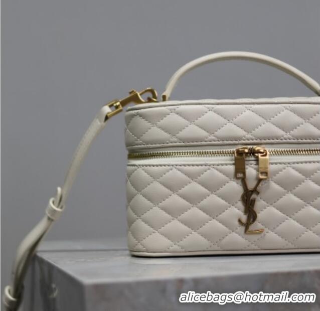 Cheap Design Saint Laurent Gaby Vanity Bag in Quilted Lambskin 766731 White 2025
