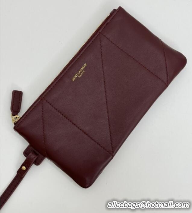 Super Quality Saint Laurent Jamie Shopping Small Bag in Lambskin 833948 Burgundy 2025