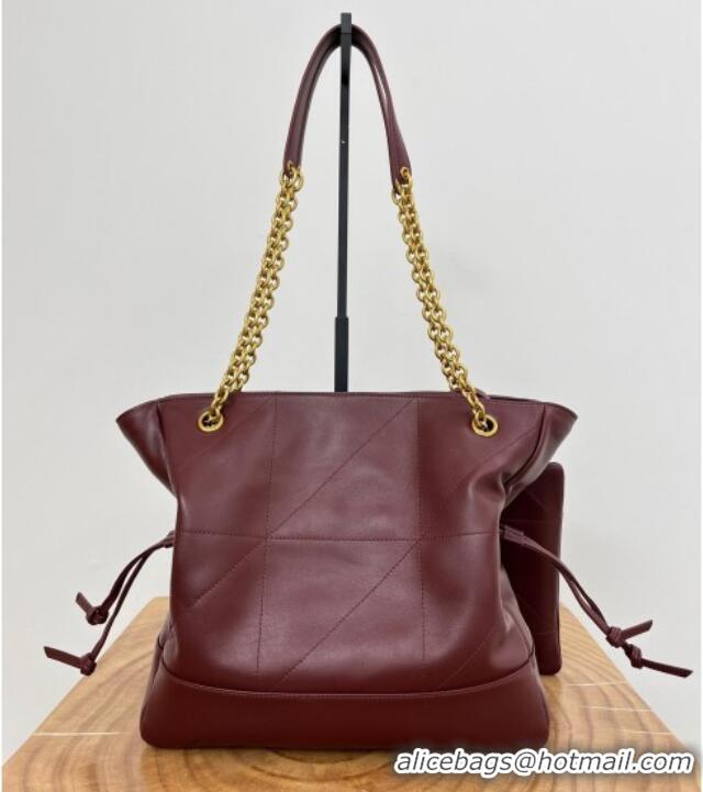 Super Quality Saint Laurent Jamie Shopping Small Bag in Lambskin 833948 Burgundy 2025