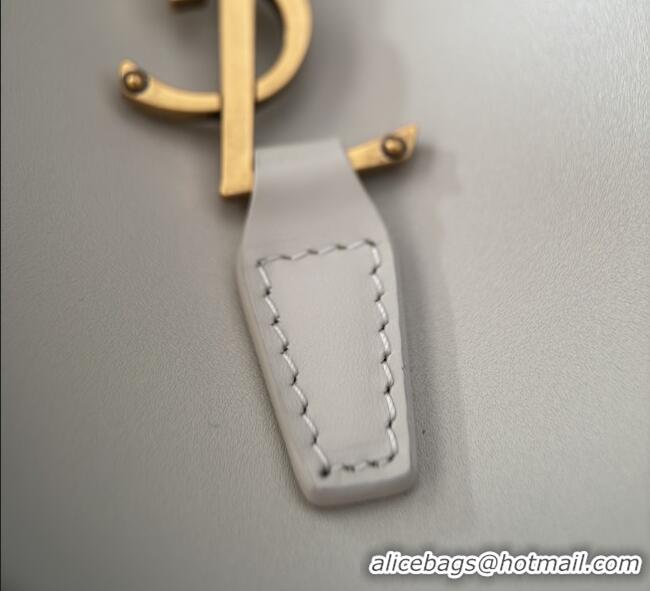 Famous Brand Saint Laurent Le 37 Small Bucket bag in Shiny Leather 749036 White 2025 Top Quality