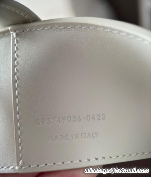 Famous Brand Saint Laurent Le 37 Small Bucket bag in Shiny Leather 749036 White 2025 Top Quality