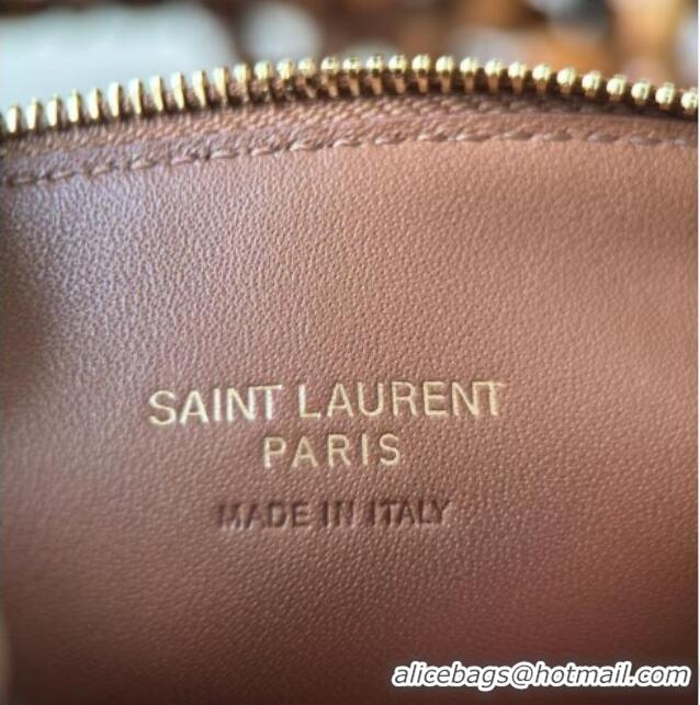Well Crafted Saint Laurent LE 5 A 7 Large Bag in Wood Beads 823807 2025 Top Quality