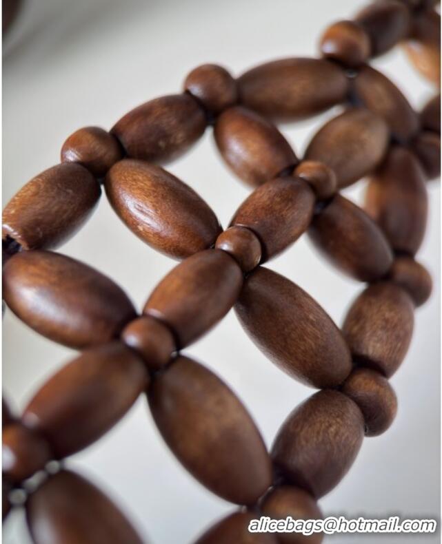 Well Crafted Saint Laurent LE 5 A 7 Large Bag in Wood Beads 823807 2025 Top Quality