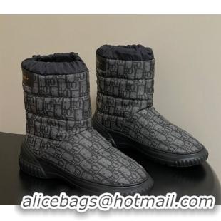Unique Style Dior DiorAlps Frost Ankle Boots in Oblique Quilted Nylon Grey/Black 1029002