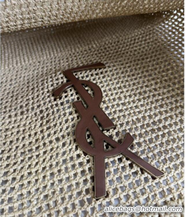 Discount Saint Laurent Icare Tote Bag in Raffia Straw 772191 Beige 2025 Top Quality