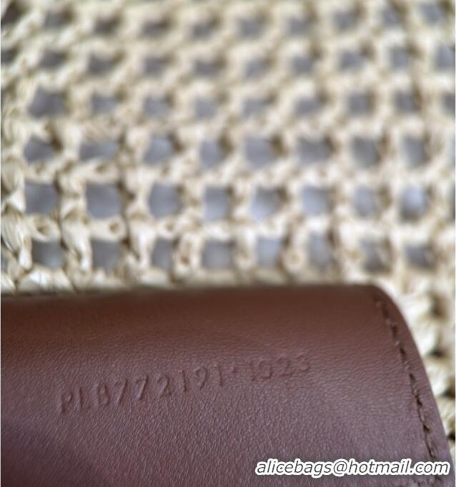 Discount Saint Laurent Icare Tote Bag in Raffia Straw 772191 Beige 2025 Top Quality