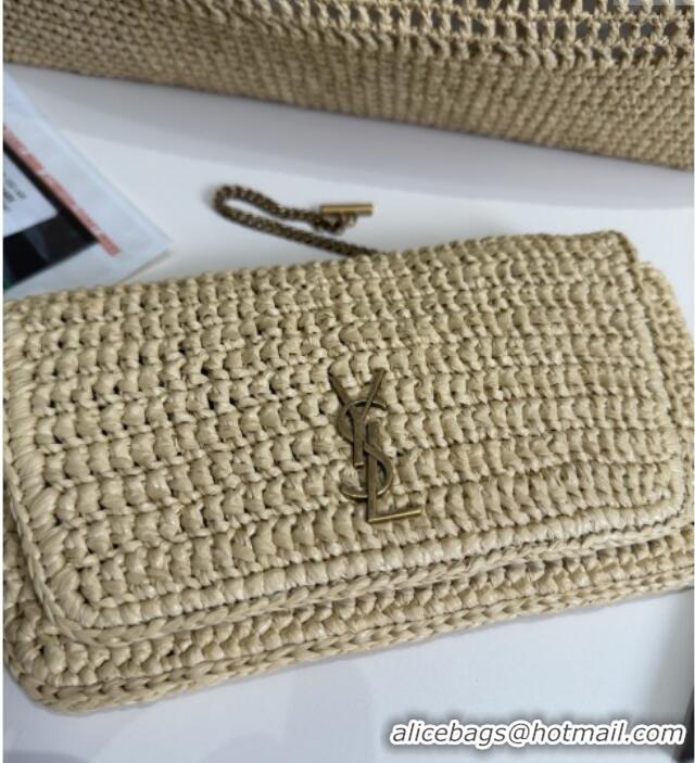 Discount Saint Laurent Icare Tote Bag in Raffia Straw 772191 Beige 2025 Top Quality