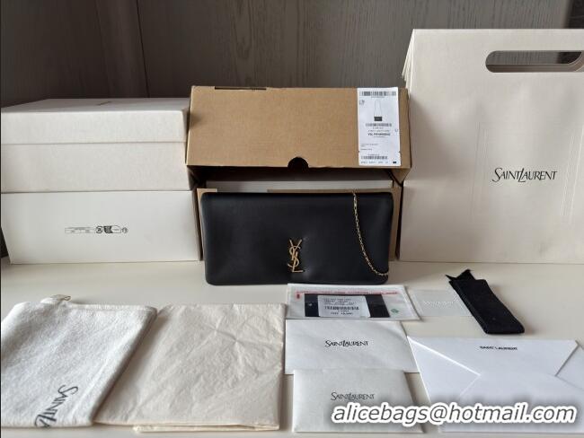 New Design Saint Laurent Calypso Lambskin Chain Mini Bag 801712 Black 2025 Top Quality