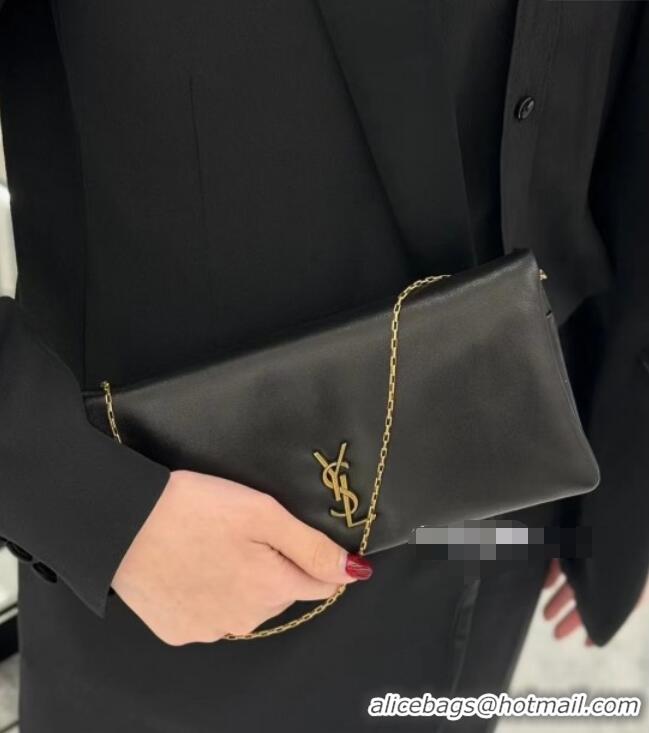 New Design Saint Laurent Calypso Lambskin Chain Mini Bag 801712 Black 2025 Top Quality