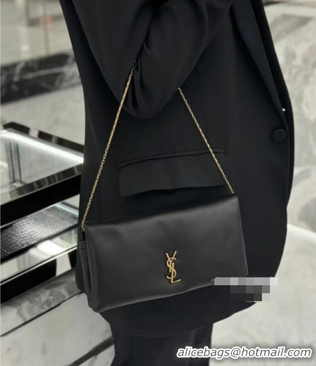 New Design Saint Laurent Calypso Lambskin Chain Mini Bag 801712 Black 2025 Top Quality