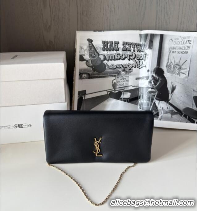 New Design Saint Laurent Calypso Lambskin Chain Mini Bag 801712 Black 2025 Top Quality