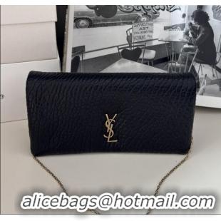 New Design Saint Laurent Calypso Chain Mini Bag in Finely Grained Leather 801712 Black 2025 Top Quality