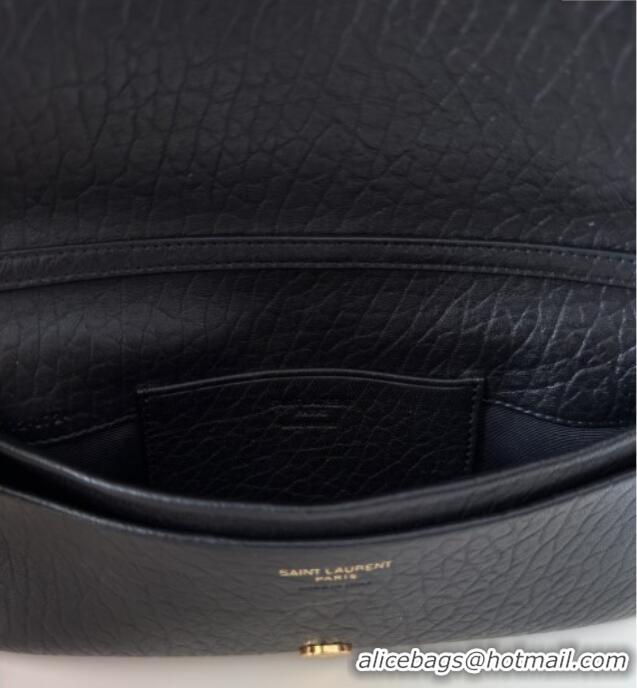 New Design Saint Laurent Calypso Chain Mini Bag in Finely Grained Leather 801712 Black 2025 Top Quality