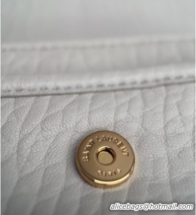 Best Product Saint Laurent Niki Baby Bag in Grained Lambskin 633179 White 2025 Top Quality