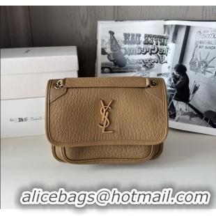 Promotional Saint Laurent Niki Baby Bag in Grained Lambskin 633179 Dark Cork 2025 Top Quality