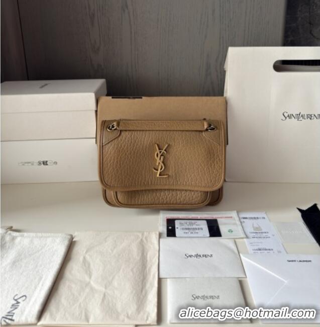 Promotional Saint Laurent Niki Baby Bag in Grained Lambskin 633179 Dark Cork 2025 Top Quality