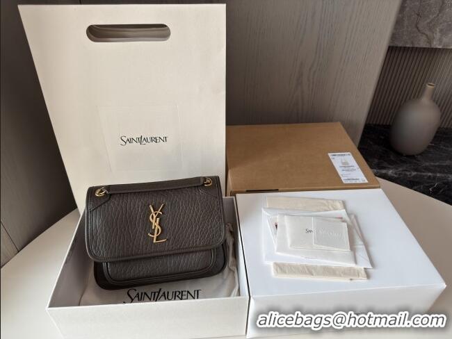 Pretty Style Saint Laurent Niki Baby Bag in Grained Lambskin 633179 Dark Green 2025 Top Quality