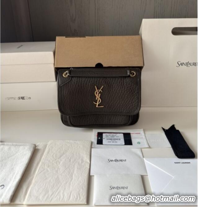 Pretty Style Saint Laurent Niki Baby Bag in Grained Lambskin 633179 Dark Green 2025 Top Quality