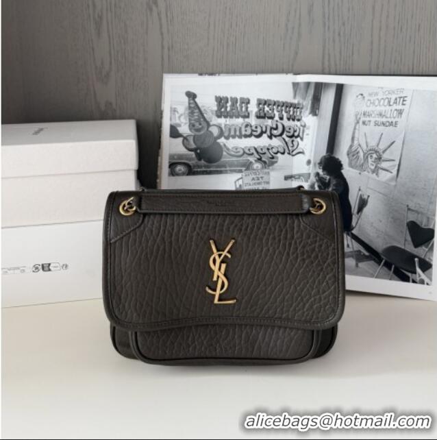 Pretty Style Saint Laurent Niki Baby Bag in Grained Lambskin 633179 Dark Green 2025 Top Quality