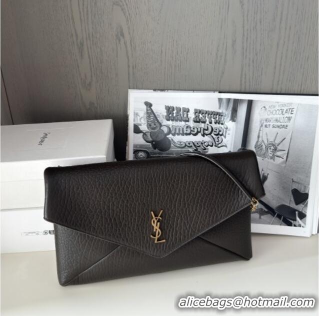 Famous Brand Saint Laurent Cassander XXL Envelope Pouch On Chain in Grained Lambskin 841702 Light Musk 2025