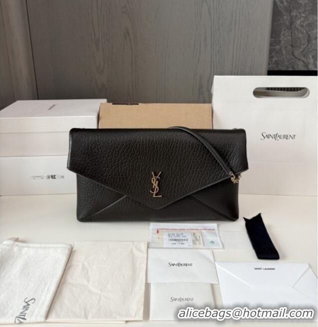 Famous Brand Saint Laurent Cassander XXL Envelope Pouch On Chain in Grained Lambskin 841702 Light Musk 2025