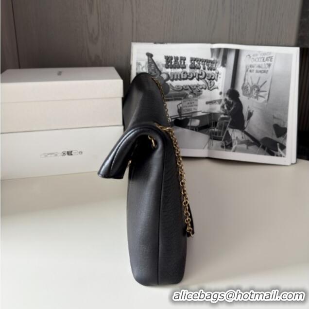 New Fashion Saint Laurent Cassander XXL Envelope Pouch On Chain in Grained Lambskin 841702 Black 2025