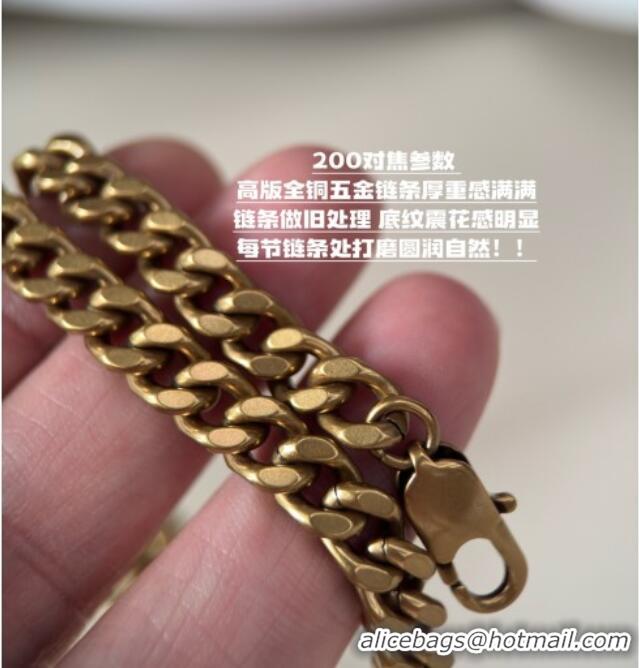 Inexpensive Saint Laurent Cassandre Matelasse Envelope Chain Wallet in Waxy Leather 742920 Burgundy 2024 Top Quality