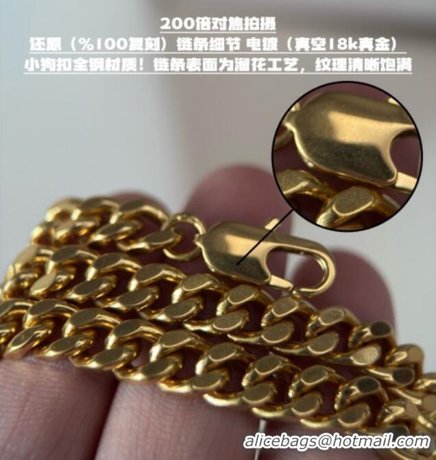 Discount Saint Laurent Cassandre Matelasse Envelope Chain Wallet in Lambskin 742920 Pink 2024 Top Quality