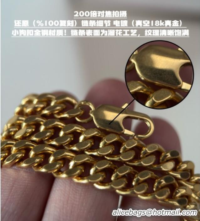 Discount Saint Laurent Cassandre Matelasse Envelope Chain Wallet in Lambskin 742920 Pink 2024 Top Quality