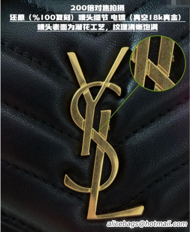 Best Price Saint Laurent Cassandre Matelasse Envelope Chain Wallet in Lambskin 742920 Black 2024 Top Quality