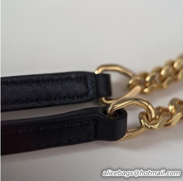 Best Price Saint Laurent Cassandre Matelasse Envelope Chain Wallet in Lambskin 742920 Black 2024 Top Quality