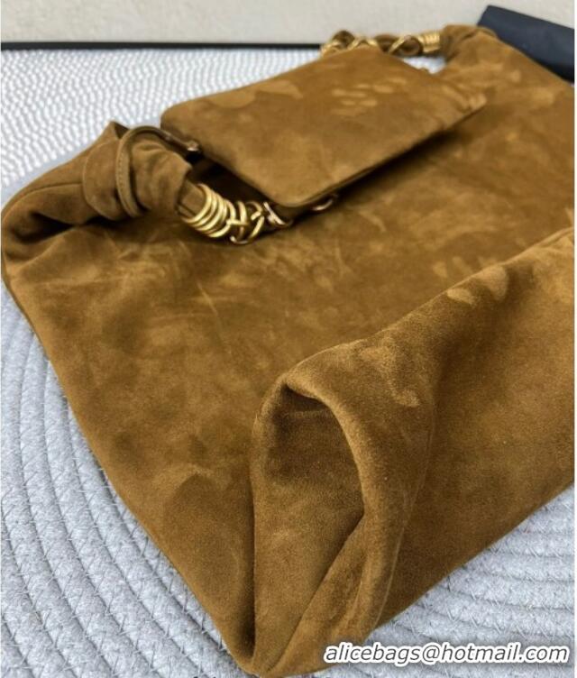 Trendy Design Saint Laurent Amalia Bag in Suede with Chain 834750 Brown 2025
