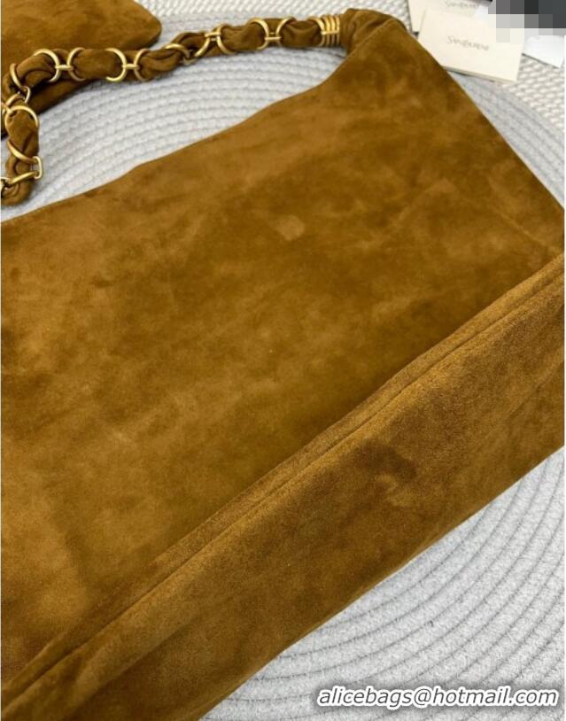 Trendy Design Saint Laurent Amalia Bag in Suede with Chain 834750 Brown 2025