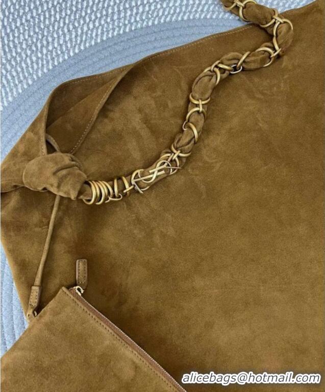 Trendy Design Saint Laurent Amalia Bag in Suede with Chain 834750 Brown 2025