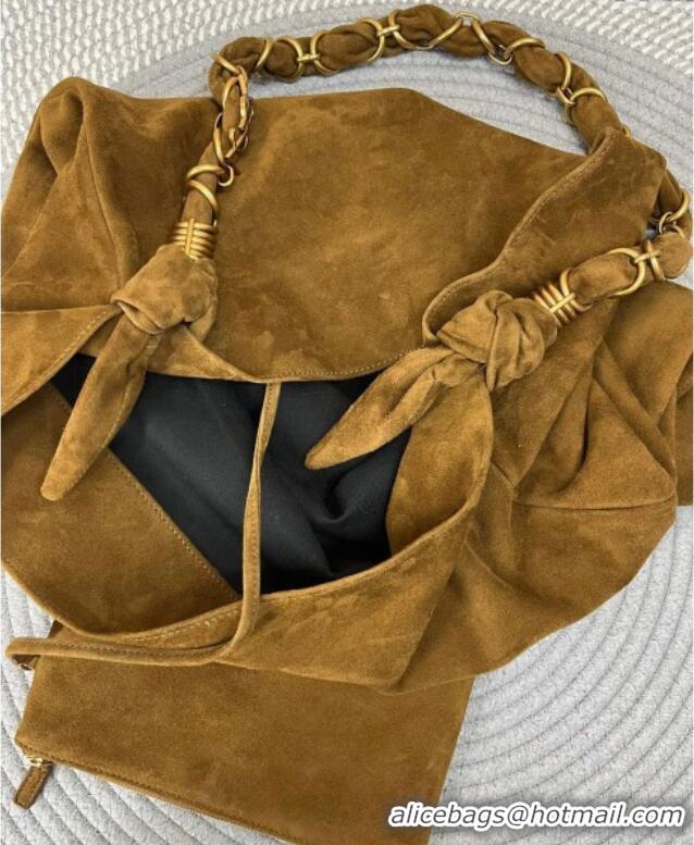 Trendy Design Saint Laurent Amalia Bag in Suede with Chain 834750 Brown 2025
