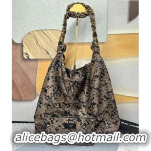 Big Discount Saint Laurent Amalia Bag in Paisley Silk Twilly with Chain 834750 Navy Blue/Multicolor 2025