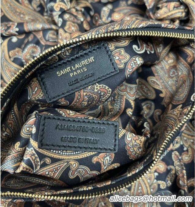 Big Discount Saint Laurent Amalia Bag in Paisley Silk Twilly with Chain 834750 Navy Blue/Multicolor 2025