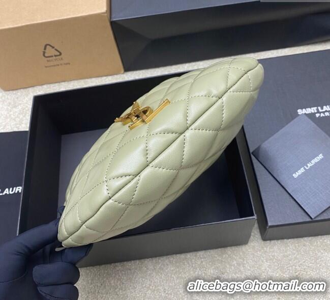 Low Price Saint Laurent Icarino Mini Bag in Quilted Nappa Leather 851689 Moss Green/Gold 2025