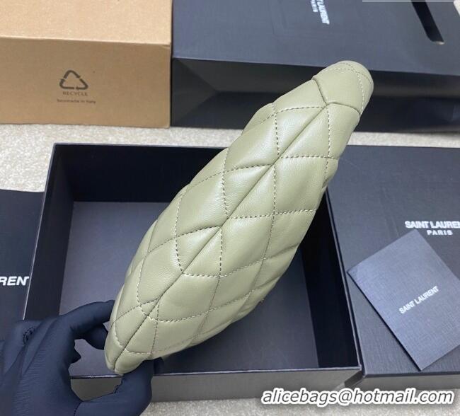 Low Price Saint Laurent Icarino Mini Bag in Quilted Nappa Leather 851689 Moss Green/Gold 2025