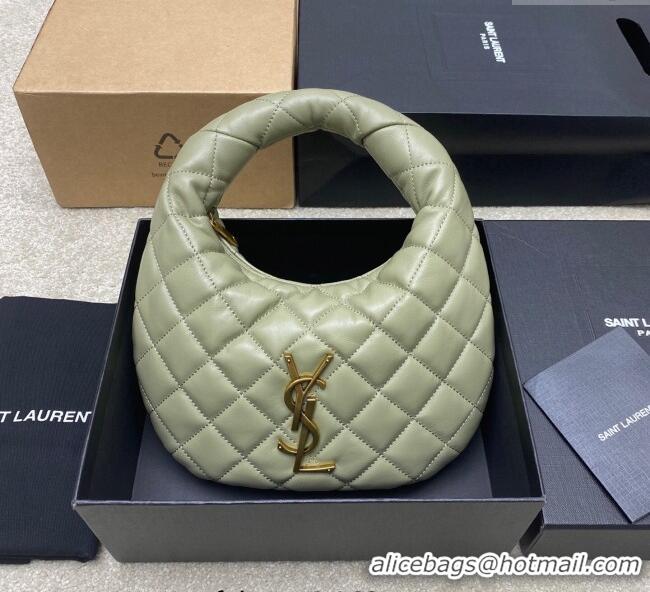 Low Price Saint Laurent Icarino Mini Bag in Quilted Nappa Leather 851689 Moss Green/Gold 2025
