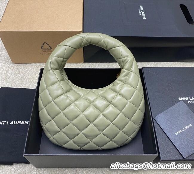 Low Price Saint Laurent Icarino Mini Bag in Quilted Nappa Leather 851689 Moss Green/Gold 2025