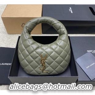 New Design Saint Laurent Icarino Mini Bag in Quilted Nappa Leather 851689 Dusty Green 2025