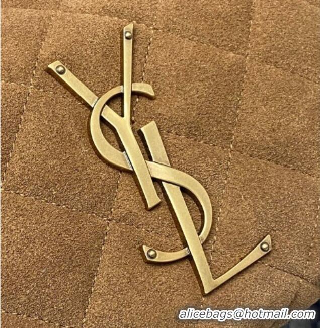 Big Discount Saint Laurent Icarino Mini Bag in Quilted Suede 851689 Caramel Cognac Brown 2025