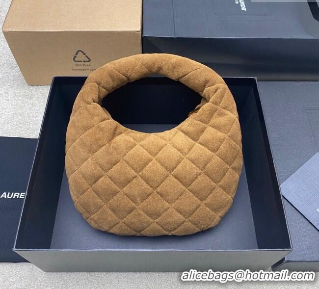Big Discount Saint Laurent Icarino Mini Bag in Quilted Suede 851689 Caramel Cognac Brown 2025