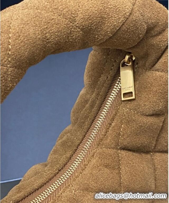 Big Discount Saint Laurent Icarino Mini Bag in Quilted Suede 851689 Caramel Cognac Brown 2025