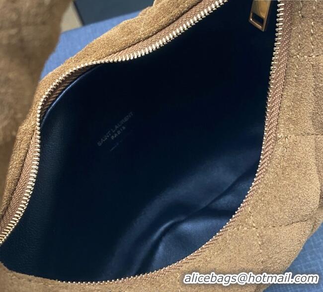 Big Discount Saint Laurent Icarino Mini Bag in Quilted Suede 851689 Caramel Cognac Brown 2025