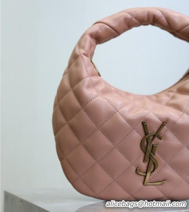 Top Quality Saint Laurent Icarino Mini Bag in Quilted Nappa Leather 851689 Hortensia Pink 2025