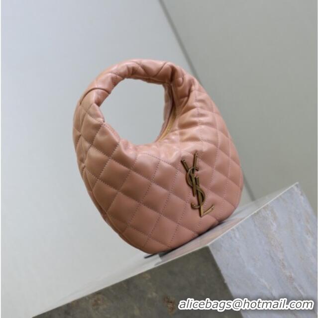 Top Quality Saint Laurent Icarino Mini Bag in Quilted Nappa Leather 851689 Hortensia Pink 2025