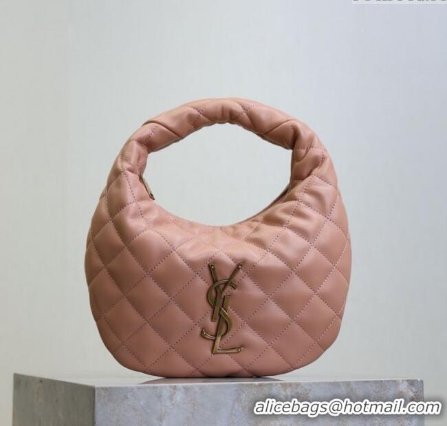 Top Quality Saint Laurent Icarino Mini Bag in Quilted Nappa Leather 851689 Hortensia Pink 2025